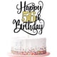 thumbnail image 1 of Cake Topper Ruscalin 56.º Cumpleaños Negro y Dorado, 1 of 7