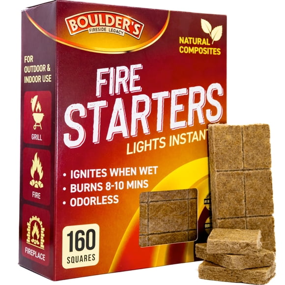 Cubos encendedores Boulder's Fireside Legacy 160 pzas