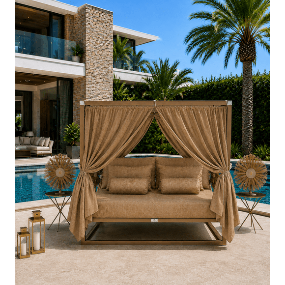 cama balinesa king beige