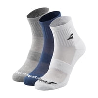 Calcetin Babolat Quarter Blanco/Azul/Gris - 3 Pares Tenis Padel