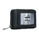 thumbnail image 1 of Cartera de cuero para tarjetas de crédito, con cremallera tipo acordeón, tarjetero RFID, monedero pequeño con ventana para identificación, 1 of 6