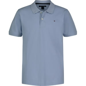 Polo Tommy Hilfiger De Manga Corta Para Niños, Color Azul Hiedra, 10-12 Años