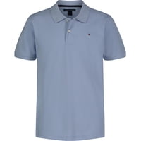 Polo Tommy Hilfiger De Manga Corta Para Niños, Color Azul Hiedra, 10-12 Años