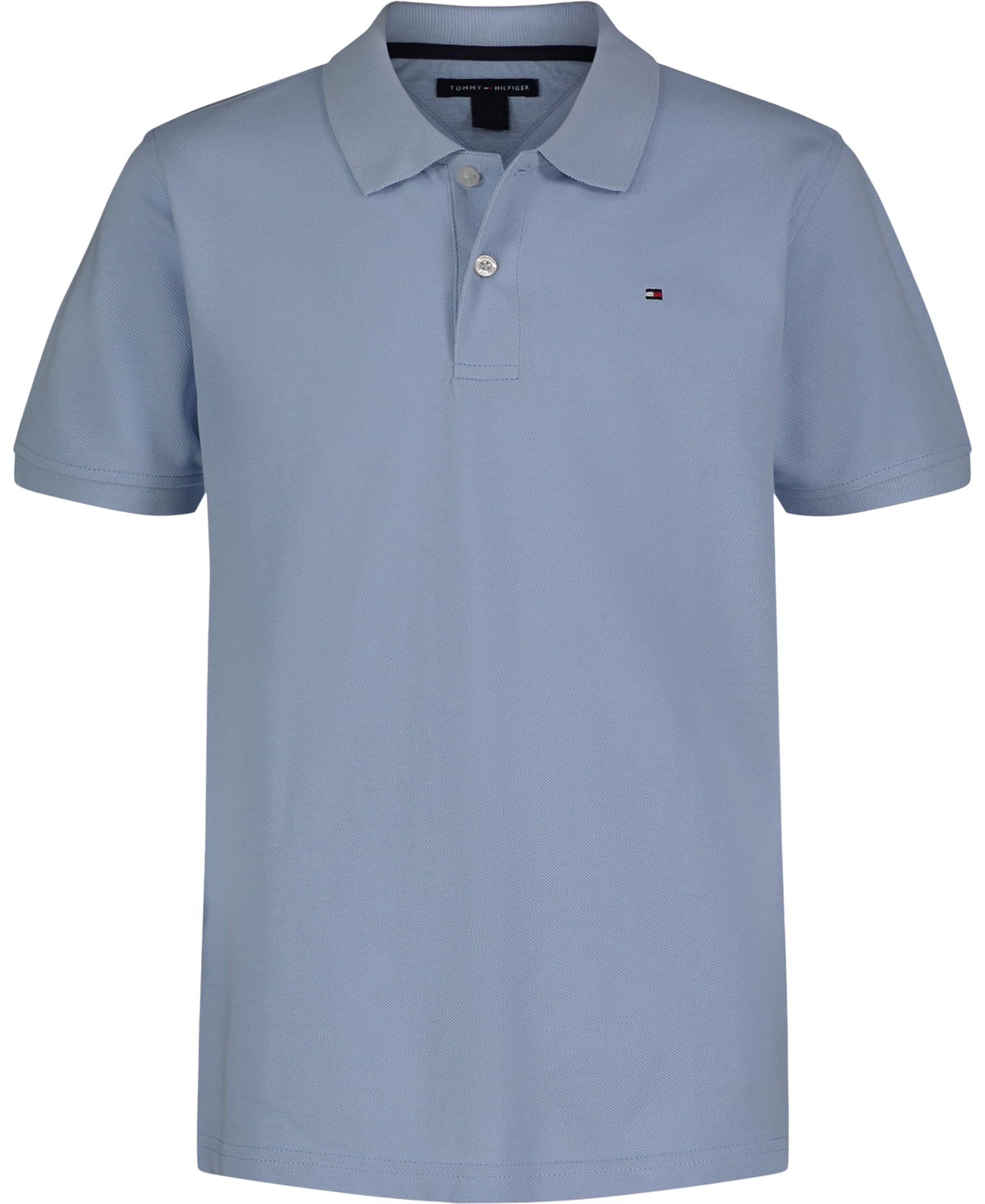 Polo Tommy Hilfiger Para Niños De Manga Corta, Color Azul Hiedra, 8 Años