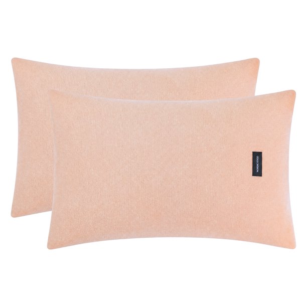 REGALWOVEN 2 Paquete de Fundas de Almohada de Tela, Fundas de Almohada de Enfriamiento Suave con Cierre de Sobre, Cubriendo Mujeres Hombres, Resistente a Arrugas Duradero Rosa Claro Reina