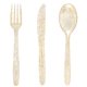 thumbnail image 1 of Platería desechable de plástico WDF 360 Gold Glitter 360 unidades, 1 of 9