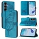 thumbnail image 5 of Funda cartera mariposa para Samsung Galaxy S25 Plus con soporte y ranuras para tarjetas Azul, 5 of 5
