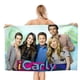 thumbnail image 1 of iCarly Toalla de playa de secado rápido con diseño temático, regalo para mujeres y niñas, ideal para cumpleaños, fans, amantes de la música, uso en la playa o al aire libre, 78 × 150 cm, 1 of 6