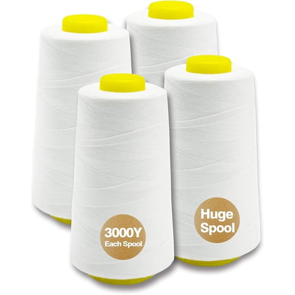 Hilo Overlock WAFASSZD, 4 Conos de 3000 Yardas Cada Uno