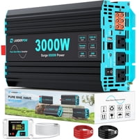 Inversor De Corriente Landerpow De 3000 W, Onda Sinusoidal Pura, 12 V Dc A 120 V Ac