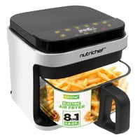 Air Fryer Nutrichef, 5.8 Cuartos De Galón, 8 En 1, Preestablecida, 1200 W, Blanca