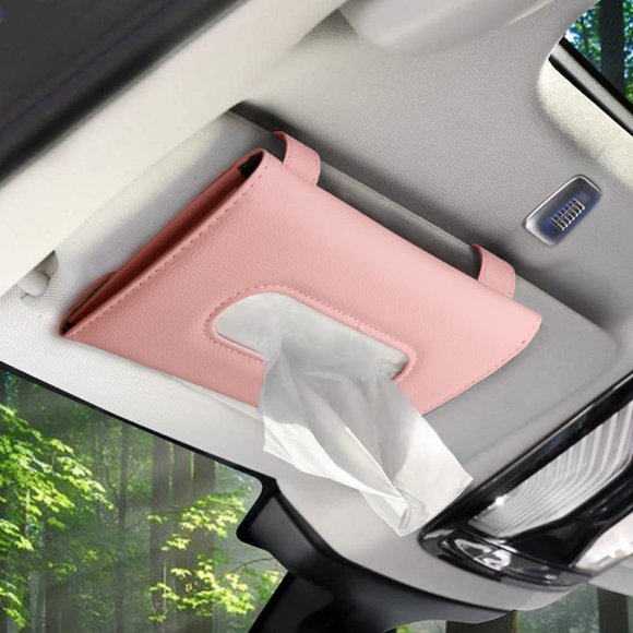 Porta Servilletas para Coche SEMBEM 23 cm Rosa de Cuero PU