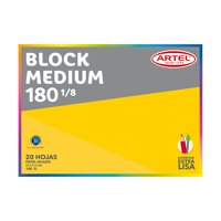 Block Medium 180 1/8 20 Hojas 1 Un Artel