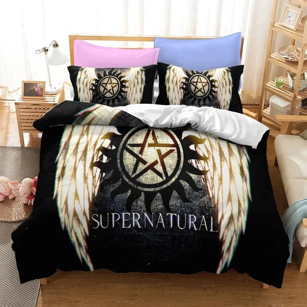 Popular TV Show Supernatural Bedding Set Comforter Luxury Duvet Cover Set Home Textile Decor Size Bed Sheets
