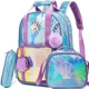 thumbnail image 1 of BIKAB Bookbag for Girls Backpack for Girls rainbow and star School Bag with Lunch Box Set for Kindergarten Glitter Sequin, 1 of 3