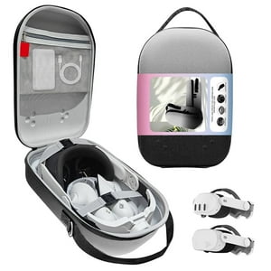 Estuche De Transporte Aaronmei Compatible Con Meta Quest 3/3S Blanco Negro