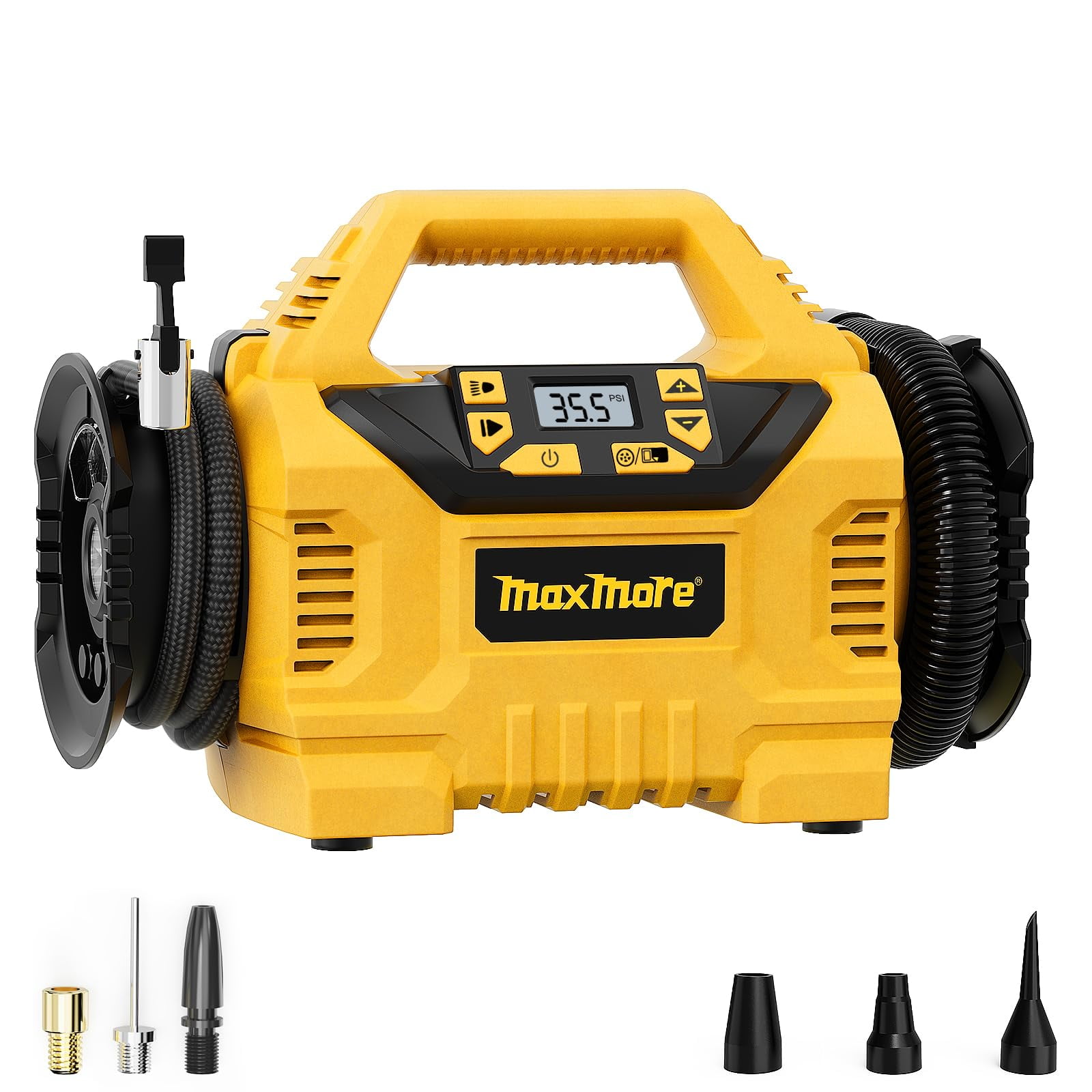 Inflador Portátil Maxmore Para Neumáticos, 160 Psi, Bomba Inalámbrica