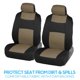 thumbnail image 3 of Juego completo de fundas de asiento BDK PolyPro de color beige sobre negro para coches, 3 of 9