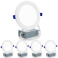 Lámpara Led Empotrable De Techo Meconard, 6 Pulgadas, 12 W, 1050 Lm, Paquete De 4