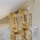 thumbnail image 1 of Gorgeous 18k Gold Plated CZ Hoop Earrings - Perfect for Women & Girls Daily Wear!, 1 of 5