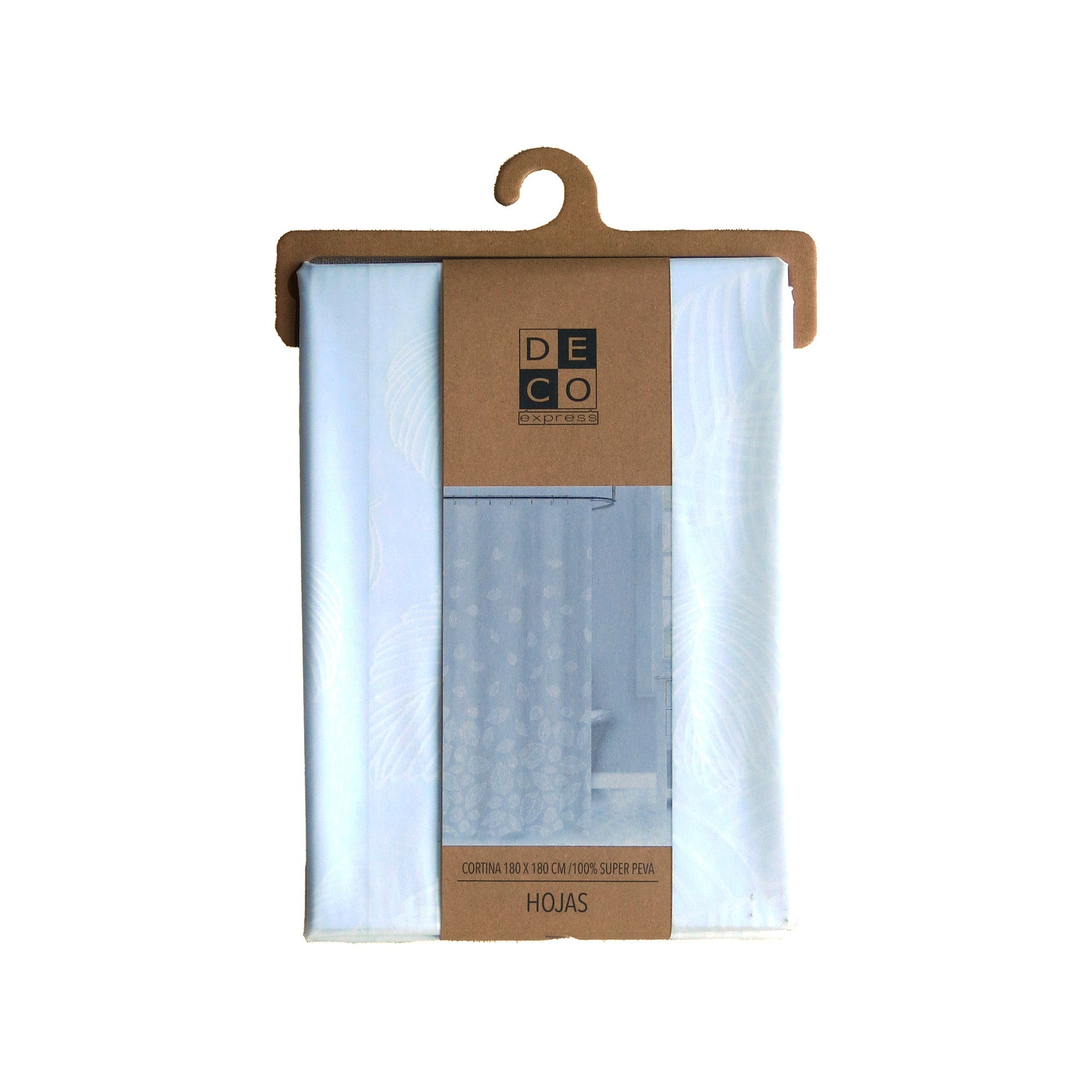 Decoexpress - Cortina Baño Peva Hojas Impermeable 180x180 Cms