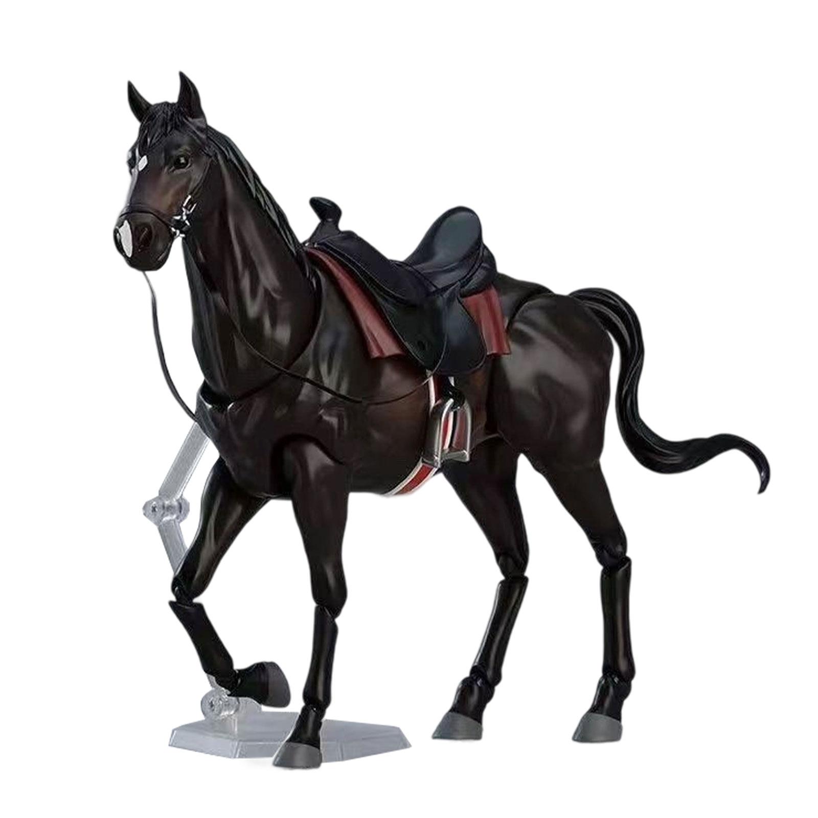 Bothyi - Figura De Caballo Modelo Pintado Figura Realista Juguete Educativo Escenas En Miniatura Negro