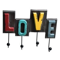 Vgo - Perchero Madera 4 Ganchos Love