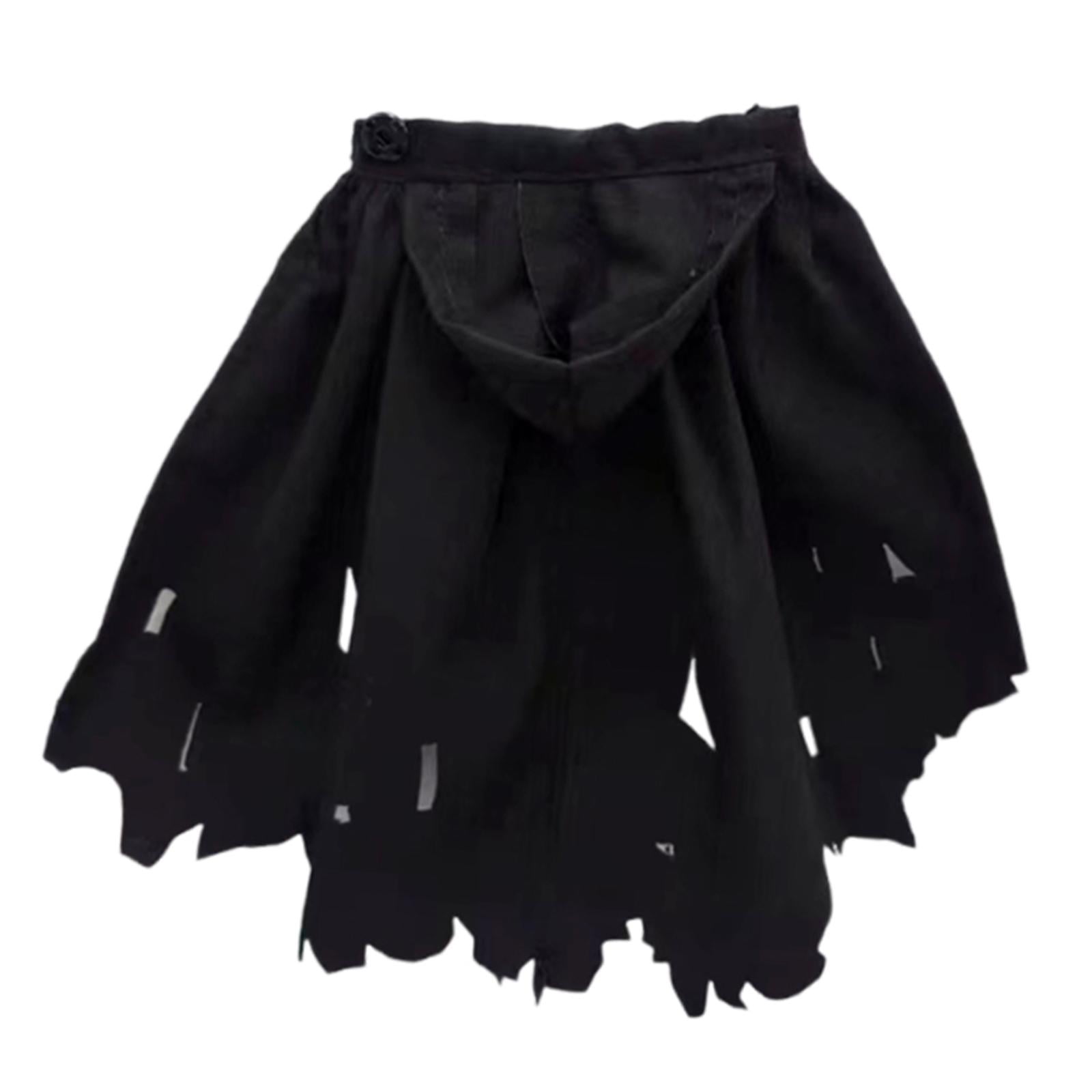 Magideal - Figura De Acción 1:12, Ropa, Disfraz De Muñeca, Capa Con Sombrero, Moderna, Ropa En Miniatura Para Hombre Y Mujer, Accesorios Para Figuras De 6" Negro