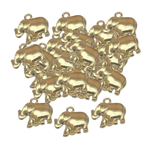 Bothyi - 50 Uds. De Abalorios De Elefante, Suministros Para Hacer Joyas Diy, Colgantes Colgantes De Aleación Áurea