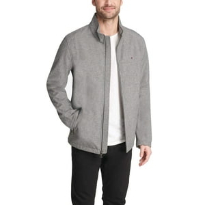 Chaqueta Tommy Hilfiger Active Soft Shell Para Hombre, Color Gris Jaspeado