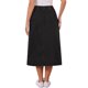 thumbnail image 3 of INSPIRE CHIC Falda de Mujer Regreso a Clases Denim con Botones al Frente Abertura Alta en la Cintura Línea A Bolsillos Midi Falda de Mezclilla L Negro, 3 of 6