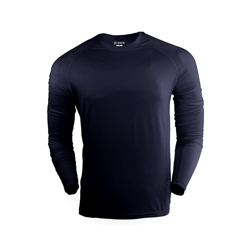 Snix - Polera Fit De Adulto Primera Capa Para Futbol Manga Larga Azul Marino Talla S