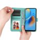 thumbnail image 4 of Funda tipo cartera FOXDOCK para OPPO A95 4G , diseño girasol en relieve, cuero PU, cierre magnético, soporte y tarjetero, 4 of 5