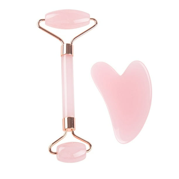 Pink Gua Sha Roller Beeswax Guasha Scraping Board Face Massager Beauty Non Jade Roller Massage Scraper Acupuncture Gua Sha Board