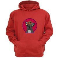 Genérico - Polerón Canguro Pug Corona Rojo Talla L Unisex