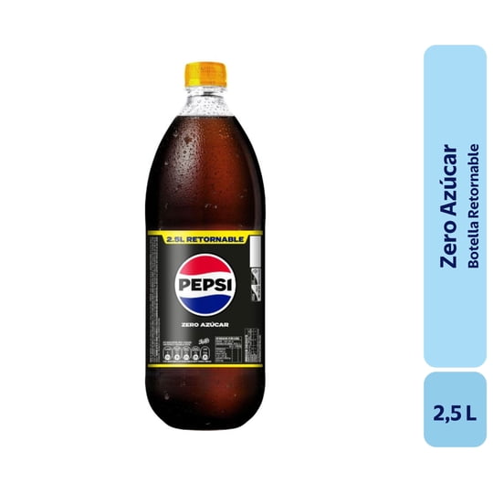 Bebida Zero Sabor Cola Botella Retornable 2,5 L Pepsi