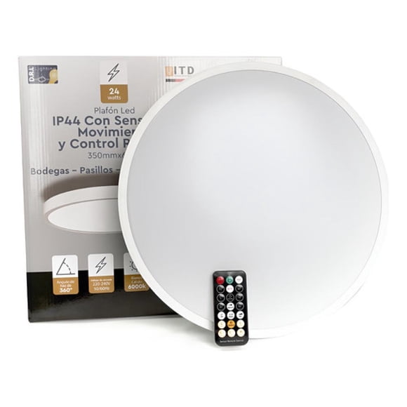 Foco Led Plafon Itd Sob. Redondo 24w Sensor Y Control Ip44