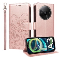 Funda Billetera Foxdock Compatible Con Xiaomi Redmi A3 4G, Diseño Perrito Tierno, Ranuras Para Tarjetas Y Soporte Plegable