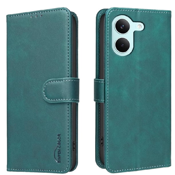 Funda Billetera para Xiaomi Poco X8 Pro Protección RFID y Soporte Ajustable Verde