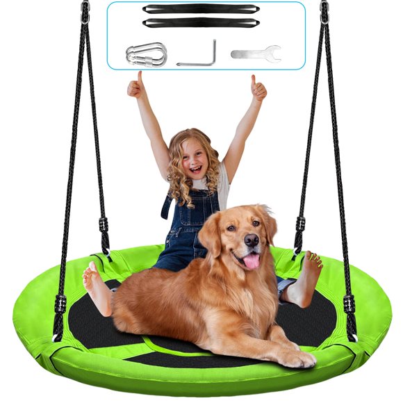 Saucer Tree Swing Hisecome, 40 pulgadas, resistente al agua, 227 kg de capacidad