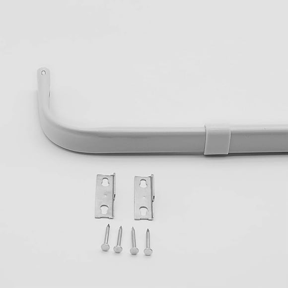 Barra de cortina Yafa Home Fashion, resistente, ajustable, blanca