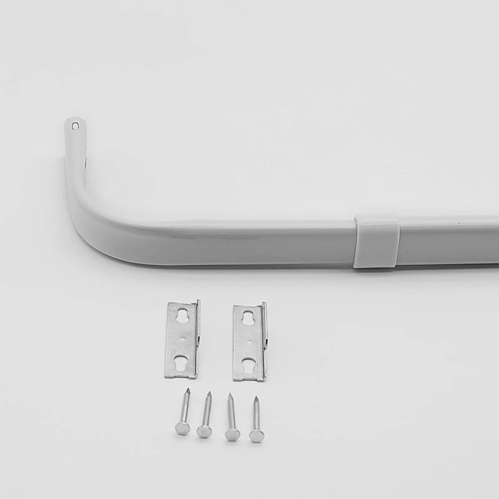 Barra De Cortina Yafa Home Fashion, Resistente, Ajustable, Blanca