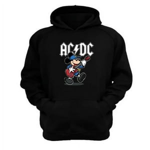 Genérico - Polerón Canguro Raton Acdc Negro Talla L Unisex