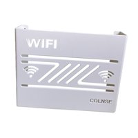 Magideal - Estante De Almacenamiento De Enrutador, Organizador De Almacenamiento De Cables Montado En La Pared, Estuche De Gestión De Cables, Estuche De Almacena Blanco