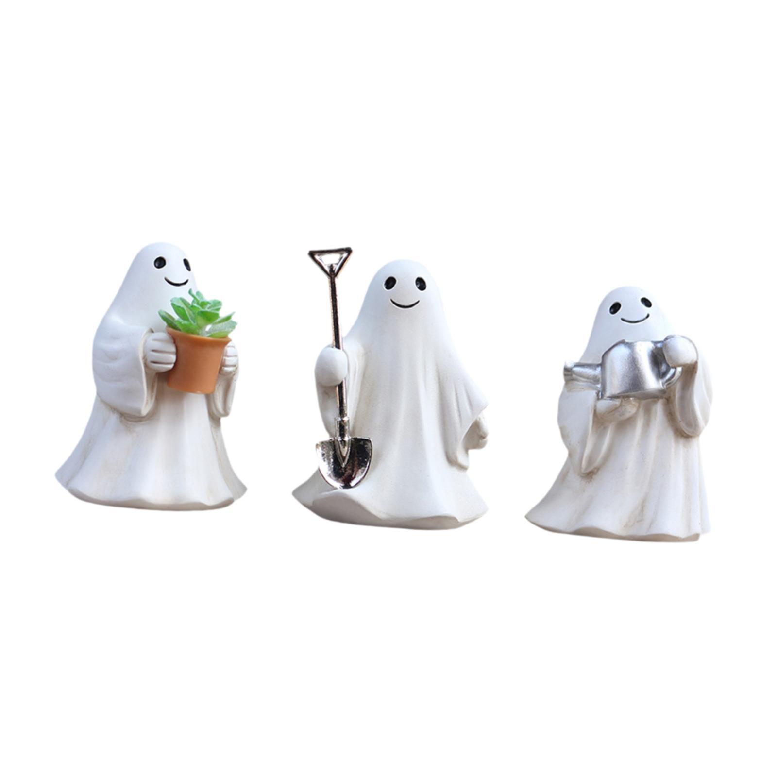 Bothyi - 3 Figuras De Fantasmas Para Macetas, Decoración De Mesa, Hogar Y Patio.