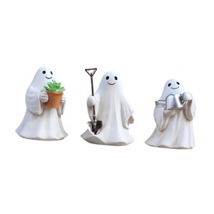 Bothyi - 3 Figuras De Fantasmas Para Macetas, Decoración De Mesa, Hogar Y Patio.