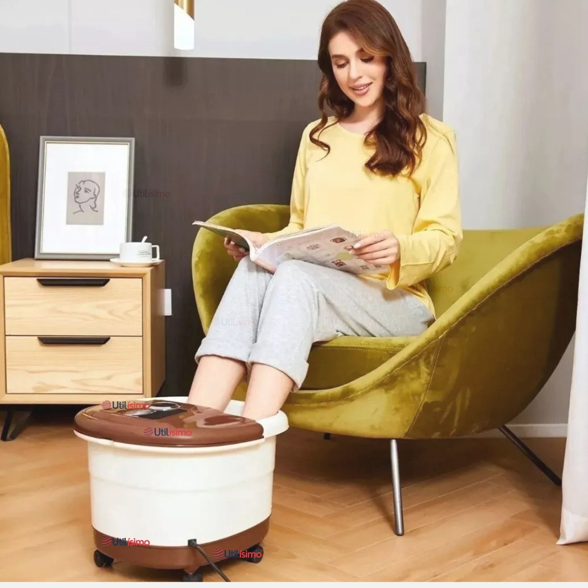 Line - Masajeador Spa Eléctrico Para Pies Con Pantalla Lcd