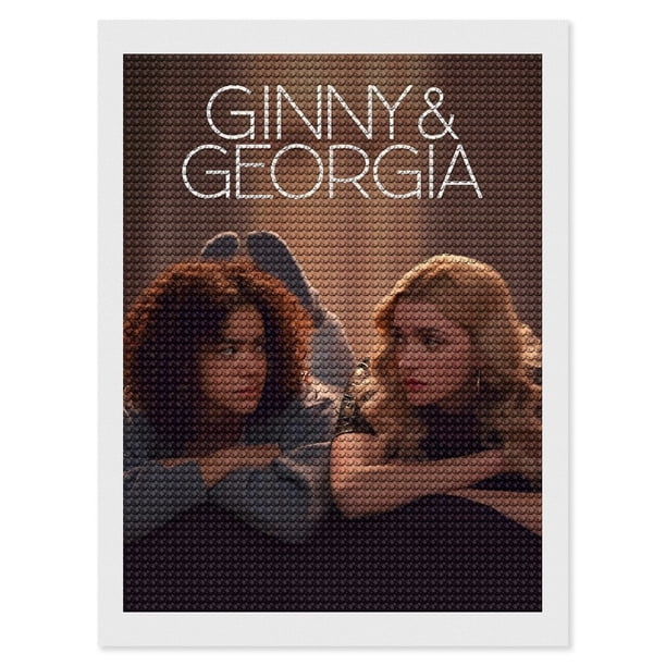 Ginny y Georgia Kits de Pintura de Diamantes para Adultos 5D DIY Diamond Art Kits Full Drill Diamond Dots para Regalo Decoración de Pared y Relajación Artes de Gemas 30*40cm