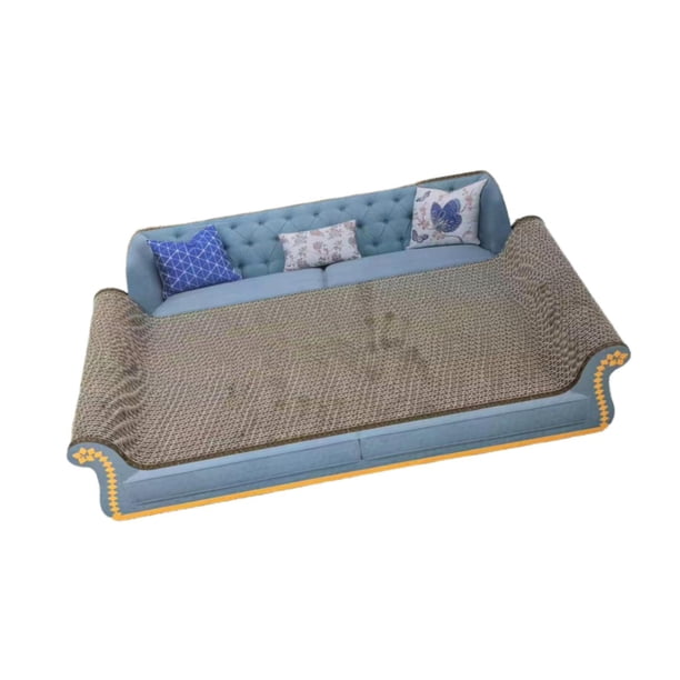 Rascador para gatos, sofá cama, tablero rascador para gatos, protector de muebles para el hogar, almohadilla rascadora para gatos de interior que jueg Azul cielo