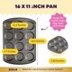 thumbnail image 3 of Wilton Gold Nonstick Muffin Top Pan, sin PFAS, 11, 3 of 3